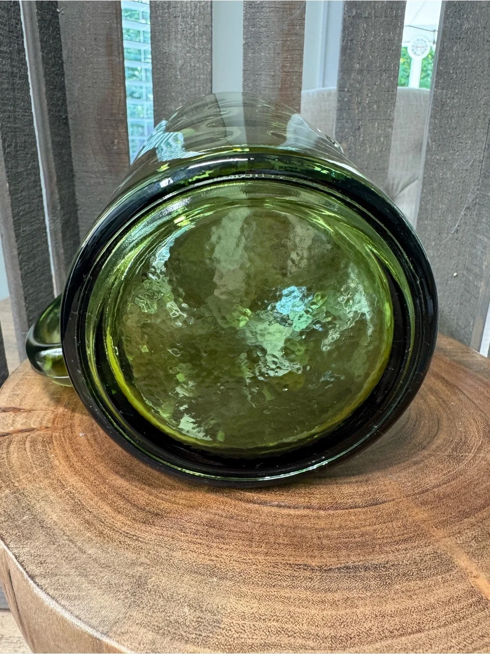 Vintage Hazel Atlas El Dorado Green Bubble Pitcher